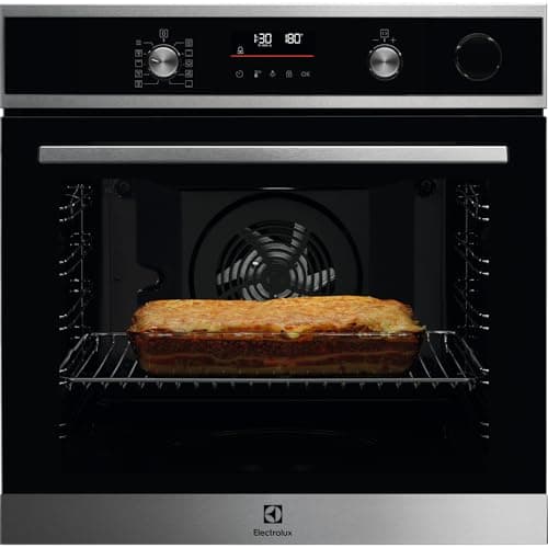 Electrolux Forno a vapore EOC6H77X, Serie 600, 60 cm da Incasso, SenseCook con SteamCrisp, Funzione Aqua Cleaning, Funzione Pizza, Capacità 72 L, Display LED, Riscaldamento Rapido