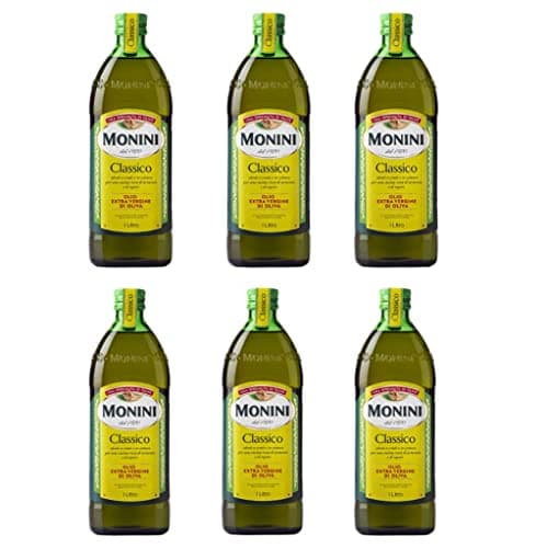 6 x Monini Extra Virgin Olive Oil 1 L Virgin Olive Extravergine di Oliva Classico