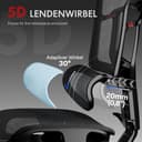 FLEXISPOT ErgoX Pro Ergonomischer Bürostuhl mit ausziehbarer Fußstütze, 12-stufiger Höhenverstellung, 7D-Armlehnen, 5D-Lendenstütze, 4D-Kopfstütze, 250 kg Belastbarkeit Netzsitz (Schwarz) - 7