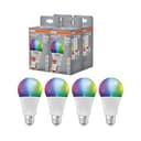 OSRAM SMART+ RGBW, E27 LED lamp with Matter over Wifi, specially designed for ALEXA, 100W replacement, warm white to cool white (2700-6500K), 16 million RGB colors, 4-pack (not usable with SMART+ App) - 1