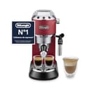 De'Longhi Dedica - Cafetera de Bomba de Acero Inoxidable para Café Molido o Monodosis, Cafetera para Espresso y Cappuccino, Depósito de 1.3 Litros, Sistema Anti-goteo, EC685.R, Rojo - 1