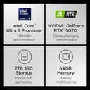 Lenovo Legion Pro 5i 16" Gaming Laptop, 2.5K WQXGA PureSight 165Hz OLED, Intel Core Ultra 9-275HX, GeForce RTX 5070, 64GB RAM, 2TB SSD, Wi-Fi 7, RGB Backlit, PDG HDMI Cable, US Version KB, Win 11 - 2