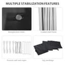 Outsunny 3 x 3 (M) Pop Up Gazebo with 3 Sidewalls, Leg Weight Bags and Wheeled Bag, Height Adjustable Party Tent Event Shelter for Garden, Patio, Black - 6