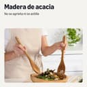 Amazon Basics Utensilios de Cocina de Madera de Acacia Preaceitada, Juego de 6 Piezas, Aptas para Utensilios de Cocina - 3