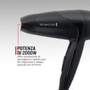 Remington Asciugacapelli 2000W - Pieghevole e Potente - Asciugacapelli da Viaggio, Bacchetta e Diffusore per styling, 2 livelli di riscaldamento e ventola, On The Go D1500 - 3