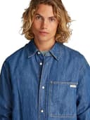 Calvin Klein Camisa Vaquera Hombre Linear Denim Regular Fit, Azul (Denim Medium), XL - 4