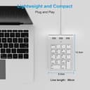 Alcey Teclado Numérico USB con Combo de Concentrador USB para iMac, macbook Air, MacBook Pro, Mac Mini, PCs y Laptops - 6