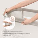 lionelo Luna Cuna de colecho portátil con colchon Cuna de Viaje Bebe co-Sleeping Desde recién Nacido hasta los 9 kg Altura e inclinación Regulables 4 Ruedas con Bloqueo ventilada - 4