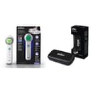 Braun No touch + touch Thermometer mit Age Precision (PositionCheck, duale Technologie, sicher, hygienisch, klinisch genau) BNT400 & Protective Aufbewahrungstasche für ThermoScan Ohrthermometer - 1