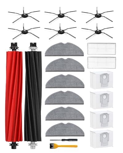 NexHarb 21 piezas de repuesto para Roborock S8 Pro Ultra accesorios 6 paños de fregado, 6 cepillos laterales, 4 bolsas para polvo, 2 filtros y cepillo principal Duoroller