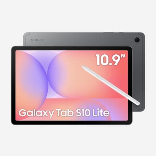 SAMSUNG Galaxy Tab S10 Lite con S-Pen, 128 GB, 6 GB RAM, solo Wi-Fi, LCD 11 pollici 90 Hz, Android 15 WiFi 6 Tablet, batteria per tutto il giorno, modello internazionale X400