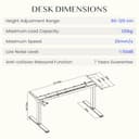 FLEXISPOT EC4 Scrivania Regolabile in Altezza con 2 Motori Potenti, Telaio a 3 Livelli, Scrivania Standing Desk Elettrica con Tastiera Intelligente, Capacità di Carico 120 kg. - 2