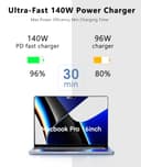 140W C to Magnetic 3 Charger, Compatible with MacBook Air 13, 15 Inch/Mac Book Pro 14, 16 Inch, M1/M2/M3/M4 from 2021/2022/2023/2024/2025 Models, 6.6FT【Original Quality】 - 3
