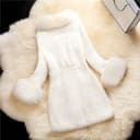 Vhersily 2026 Damen Winter Plüsch Mantel Lang Elegant Verdickt Warm Winddicht Casual Business Klassische Bequeme Streetwear Herbst Winter Bequem Für Abendessen, Hochzeit, Weiß, M - 6