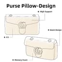 DGAZ Inserto de Soporte en Satén Premium para Bolso Gucci-Marmont, Espuma de Memoria, Protección Elegante para Bolsos de Lujo (Nata, Marmont Mini16) - 7