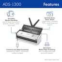 Brother ADS-1300 Compact Desktop Scanner | Scan Speeds of Up to 30ppm | Single Pass Double-Sided Scanning - 3