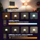 DUSKTEC Lampadine LED E27 Smart, Compatibile Alexa, Lampadina Inteligente Bluetooth 12W 1000LM 100W Equivalente, Dimmerabile 2700K-6000K Luce Bianco Caldo Fredda, App Controllato, 4 Pezzis - 4