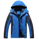 Generisch 2025 New Mens Winter Coat Plus Size Ski Warm Wool Jacket Raincoat with Pockets, blue, 9XL - 1