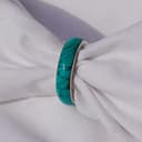 Anello a Fascia con Pietra Preziosa Turchese per Donne e Uomini Anello in Argento Sterling 925 con Design Moderno Fatto a Mano Anello a Fascia per Gioielli, Anello di Promessa, Misura 15,75 - 3