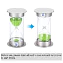 PATIKIL 25 Minutos Arena Temporizador, Arena Reloj con Plástico Cubierta Cuenta Regresiva Arena Vidrio para Juegos, Cocina, Fiesta Recuerdos Bricolaje Decoración, Verde Arenas - 4
