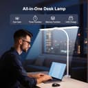 YICAIZI Lampara de Escritorio de LED 24W con Control Remoto - 1500LM 80CM Flexo LED Escritorio con Pinza Luz Leer Puerto de carga USB para Estudiar, Oficina, Blanco - 5