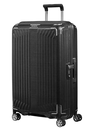 Samsonite Lite-Box - Valigia rigida premium di medie dimensioni 69 cm, valigia da viaggio con 4 ruote, leggera, lucchetto TSA, 75 L - 2,80 kg - Nero