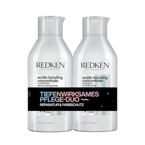 Redken | Pflegeset für Schutz vor Farbverlust, Konzentrierte All-In-One Formel, Acidic Bonding Concentrate Shampoo 300 ml & Conditioner 300 ml