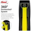 flexi® Giant L Gurt 8 m schwarz/neon-gelb, Roll-Leine für Hunde bis 50 kg - 4