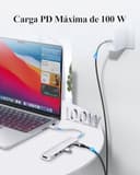 LENTION Hub USB C HDMI 4K@60Hz, PD 100W, Lector de Tarjetas SD/TF, USB 3.0 & 2.0, Adaptador USB C 7 en 1 para MacBook Pro 2026-2016, Nuevo MacBook Neo, Surface, iPhone 17 Plus Pro MAX y Más (Plata) - 5