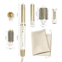 GLAMUP® Aircurler™ 6 in 1 Hot Air Styler, Upgraded Long Barrel, Round Brush, Powerful High Speed Dryer, Tight Grip, Curling Volumizing Gift Set with Travel Bag - 8