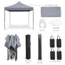 All Seasons Gazebos 3x3m Heavy Duty Fully Waterproof Pop up Gazebo With Accessory Pack - Metallic Grey - 2