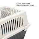 Ferplast Transportbox Katze, Hundetransportbox kleine Hunde und Katzen bis 8 kg, Dach zu öffnen, mit Kissen und Napf, Lüftungsschlitze, 37x58xH 32cm, Transportbehälter Atlas 20 Open - 7