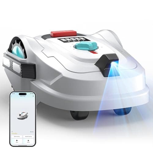 YARDCARE M800Plus Robot Tagliaerba Senza Filo Perimetrale, 800 m², Posizionamento GPS + Visione AI, Robot Tosaerba, Modalità di Taglio a U, Rilevamento di 150 Ostacoli, Ricarica Automatica, App