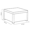 SP Berner - Set de Muebles de Jardín y Terraza Oasis Color Grafito - Tres Piezas - Sofá Canapé 3 y 2 Plazas y Mesa de Centro con Almacenaje - Fabricado en España con Plástico Reciclado - 4