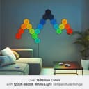 Nanoleaf Shapes Ultra Black Hexagon Starter Kit, 9 Esagoni Luminosi LED RGBW Smart - Applique da Parete Interno Modulari, Luci Led 16M Colori WiFi, Funziona con Alexa, Sincronia Musica e Monitor - 7
