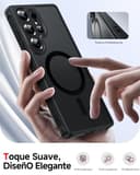 LeYi Funda Magnética para Samsung Galaxy S25 Ultra [NO S25] y Protector de Cámara, Compatible con MagSafe Movil Carcasa Antigolpes Antihuellas, 2 PCs Cristal Templado, Negro - 2