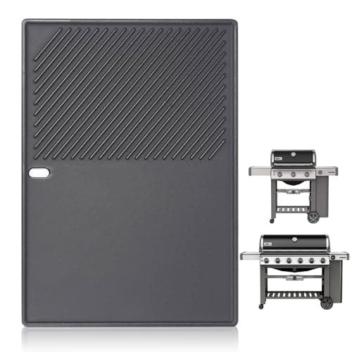 7599 Cast Iron Flat Griddle for Weber Genesis II 300 & 600 Series Grills, Fits E-310, S-310, E-315, E-335, E-610, S-610, Weber Genesis Grill Accessory