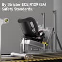 Feakaou 360 Car Seat with ISOFIX - for Newborn to 12 Years Children, i-Size (ECE R129/E4) Rotating Swivel Baby Car Seat,Group 0+1/2/3 (40-150cm),Rear Facing for Longer from Birth to 4 Years.Black. - 5