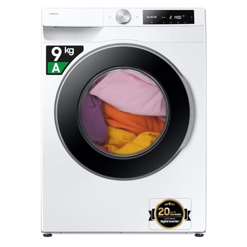 Samsung Lavatrice AI Control WW90DG6U25LE/U3 Libera installazione, 9 Kg, 1400 RPM, Wifi, Ecolavaggio Rapido 39', Vapore, Carica Frontale, 60l x 85h x 55p cm