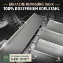 flammtal Das Original - Aromaschienen FLAVE [5 Stück] - Für Weber Spirit 310/320/330 - Hochwertige Flavorizer Bars für Weber Spirit 320 ab Bauj. 2013 - Rostfreier Edelstahl - Ideale Brennerabdeckung - 5