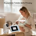 Boifun Baby Monitor con Telecamera Rotante 360° HD, Schermo IPS 5”, Audio Bidirezionale, Rilevamento Temperatura, Batteria 3050mAh, Zoom 3X, Visione Notturna,Modalità VOX, Ninne Nanne per Neonati - 4