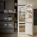 Candy City Fresco 300 CNCQ2T518EW, Frigorífico Combi, 280L, Ancho 55cm, Altura 182cm, Total No Frost Circle+, Cajón Verdulero, Control Interno Digital, Iluminación LED, Puerta Reversible, 37DB, Blanco - 3