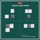 Keter Elements 2 Seater 100% recycled Outdoor Garden Furniture Modular Balcony Set - Graphite with Grey Cushions Fade Free | All Weather Resistant | Easy Clean | Zero Maintenance - 3