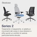 Sedia da ufficio ergonomica Steelcase Series 2 con supporto lombare LiveBack, braccioli 4D, poggiatesta regolabile Storm Cloud; Prodotto in Europa - 4