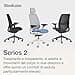 Sedia da ufficio ergonomica Steelcase Series 2 con supporto lombare LiveBack, braccioli 4D, poggiatesta regolabile Storm Cloud; Prodotto in Europa - 4