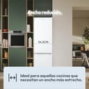 Candy CCG1S 518EW - Frigorífico Combi, Ancho 55cm, Altura 1,80m, 252L, Cajón Verdulero, Control Mecánico de la temperatura, Iluminación LED, Puerta Reversible, 41DB, Blanco - 5