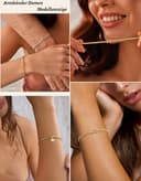 ZHESHY Pulsera Mujer Plata Oro 14k Cadena Con Perlas Corazón Ajustable Apilables Personalizada Joyas Para Mujer Regalo Cumpleaños Amigas - 6