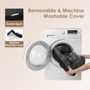 EHEYCIGA Orthopädisches Hundebett Grosse Hunde, 106.5x76x18.5cm, Memory Foam Waschbar und Wasserdicht Hundekorb mit 4 Rändern, Hundesofa Hundecouch rutschfest, Grau/Schwarz - 6