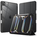 JETech Custodia per iPad Pro 13 Pollici M5/M4 (2025/2024) con Portapenne, Chiaro Trasparente Retro Conchiglia Sottile Supporto Antiurto Tablet Cover (Nero) - 1