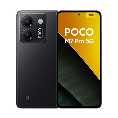 POCO M7 Pro 5G Smartphone, 12+512GB, Black, Clear 50MP Sony camera with OIS, 5110mAh battery, 45W turbo charging, 120Hz eye-care AMOLED display (No power adapter included)